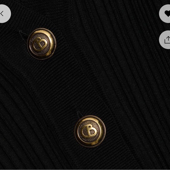 Chiara Boni La Petite Robe Black 3/4 sleeve, Rib-knit Mini Dress Sz Medium - Picture 7 of 12